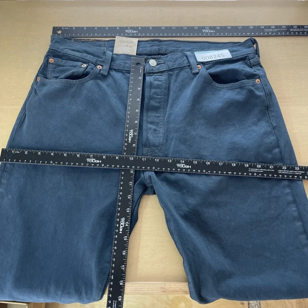 Levis 501 Jeans Mens 36x34 Blue Original Fit Straight Denim Casual 90s Skater